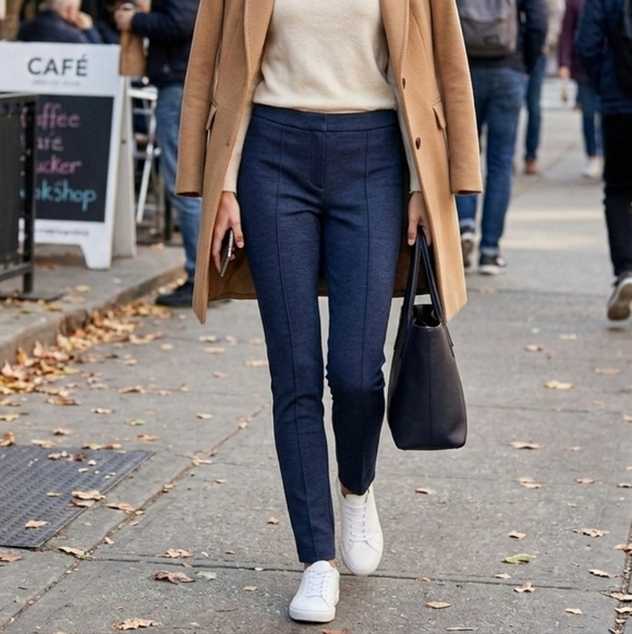 Reitmans Pants - Reitmans Women’s Preppy Navy Blue Pull-On Dress Pants Size 7